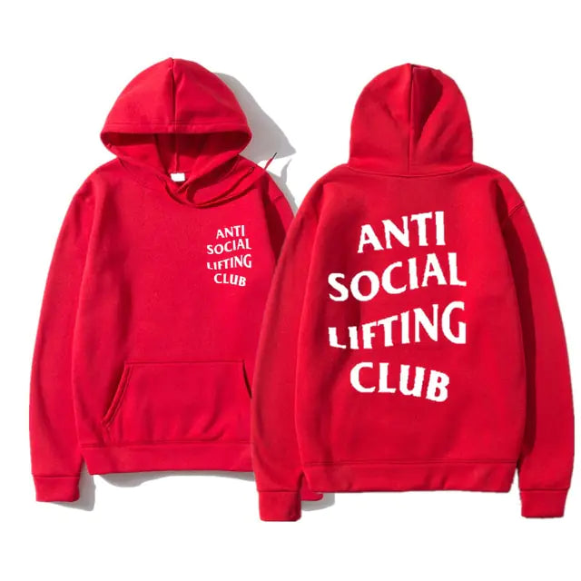 Fashion Letter Anti Social Lifting Club Hoodie